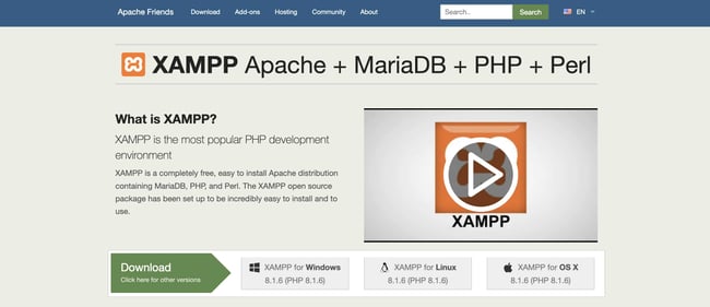 One of our favorite web development tools: XAMPP