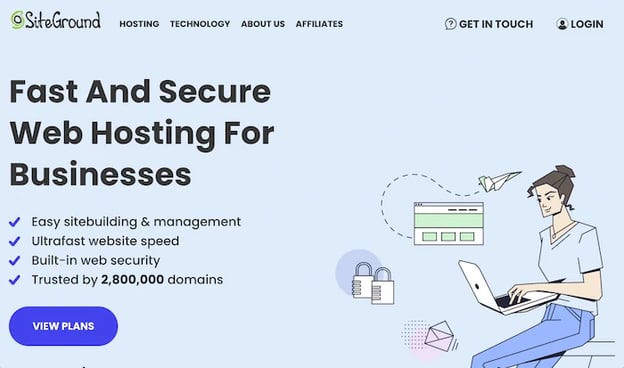 best web hosting sites: SiteGround