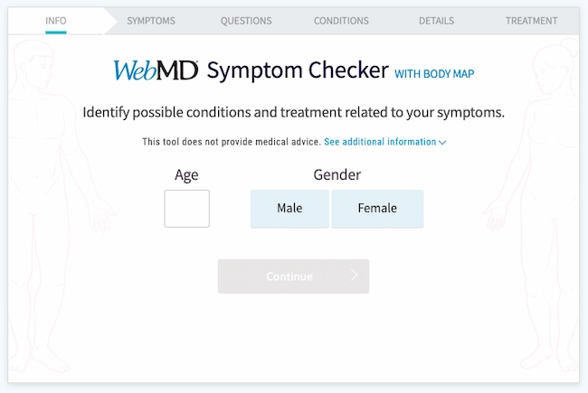 Web forms examples: WebMD