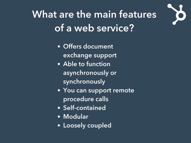 Web service vs. API: web service features