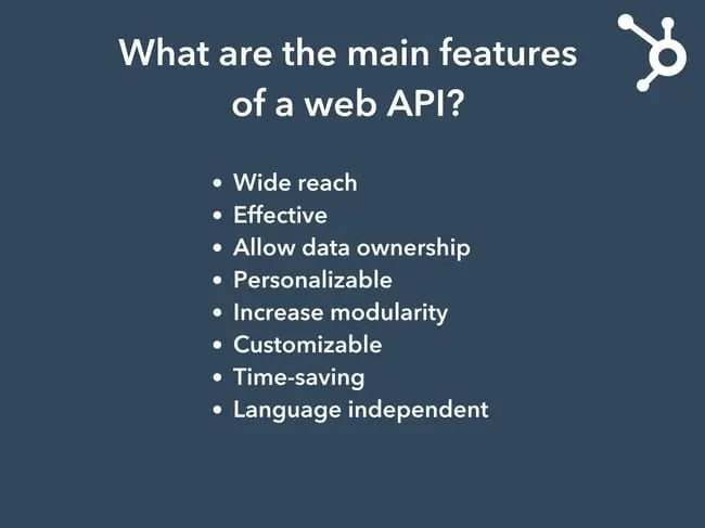 Web service vs. API - web API features