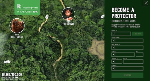 website design inspiration rainforest guardians