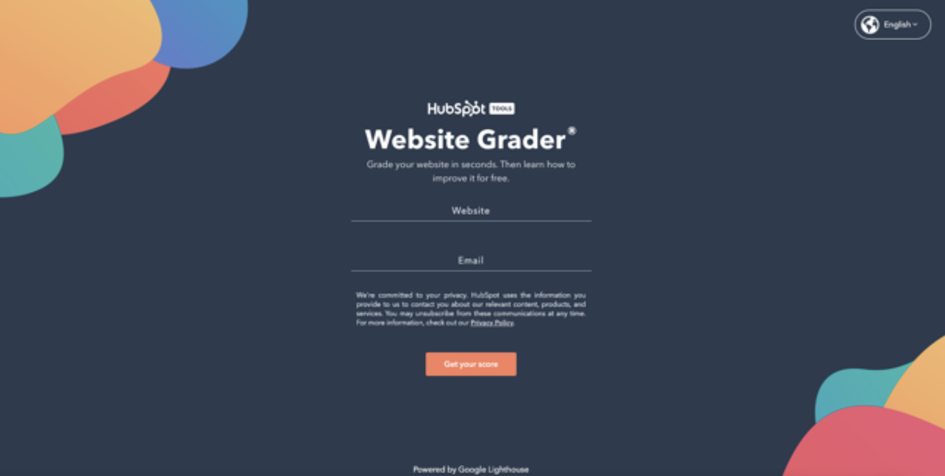 Website audit report, HubSpot’s website grader
