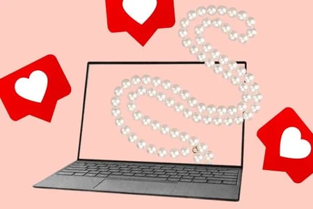 laptop displaying a jewelry website design