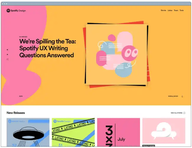 Best website examples: Spotify