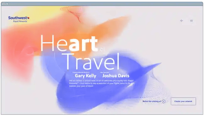 Best website examples: heart of travel