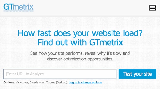 Website optimization tools: GTmetrix