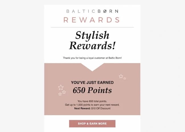 Welcome email examples: Baltic Born