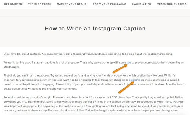 how to write an instagram caption