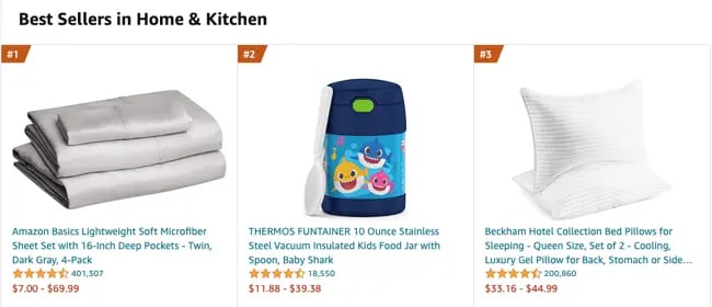 what to sell on amazon example: home and kitchen products