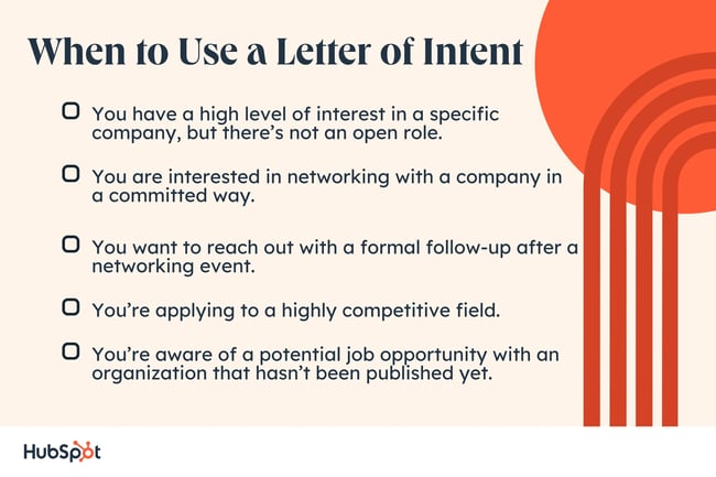 when to use a letter of intent