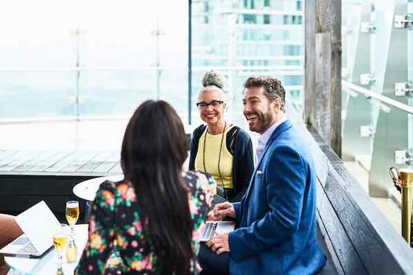 people networking during an event