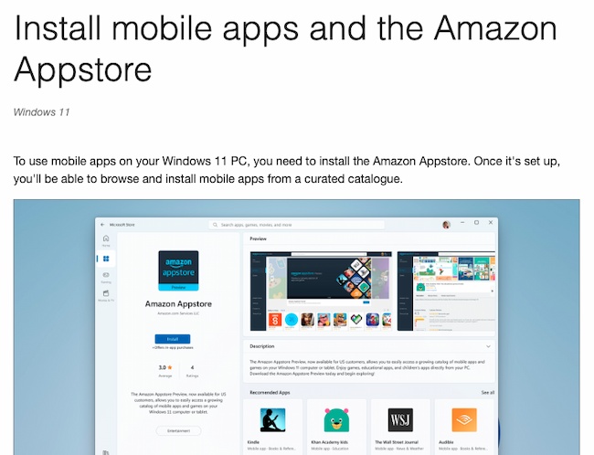 Technology partnerships example: Amazon Appstore and Microsoft