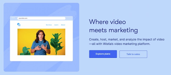 Free video hosting sites: Wistia