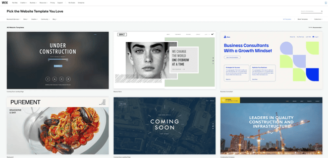 phases of website redesign, wix templates