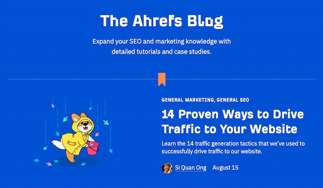 Word of mouth marketing example: Ahrefs