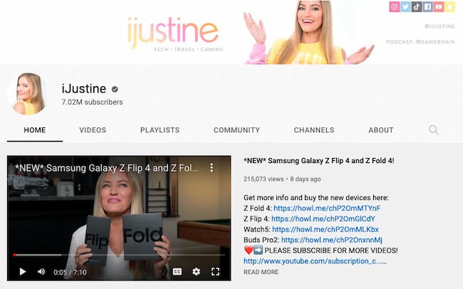 Word of mouth marketing example: iJustine