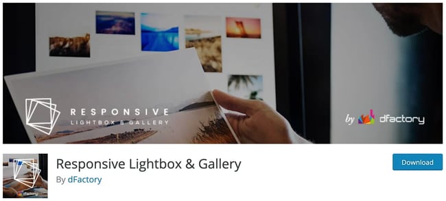 product page for the wordpress gallery plugin responsive lightbox and gallery