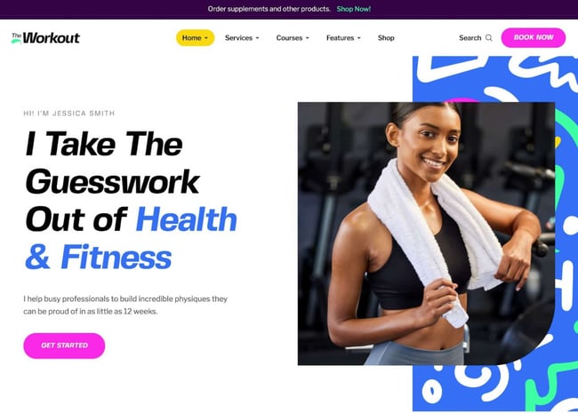 WordPress gym & fitness theme: The Workout 