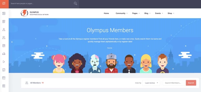 WordPress membership theme: Olympus