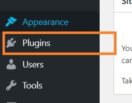 the plugins section on the left-side menu of wordpress