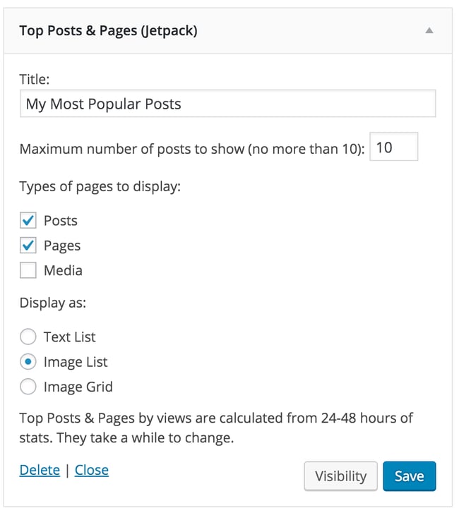 WordPress popular posts plugin by Jetpack