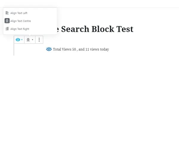 sample wordpress post with minimalist page total views content block