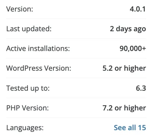 Wordpress plugin stats