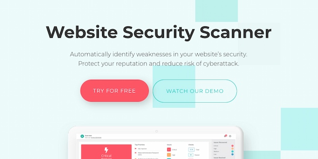 WordPress security scan tool: Intruder