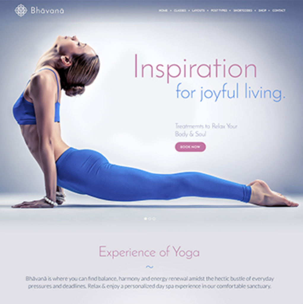 WordPress sports theme Yoga Fit demo 