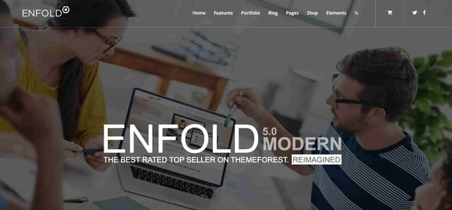 enfold best wordpress themes home page 