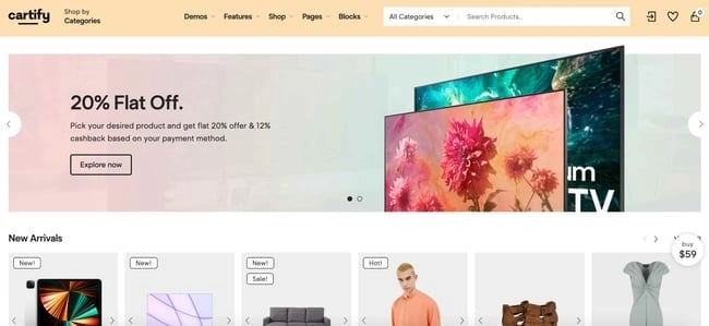 Explore custom website themes —