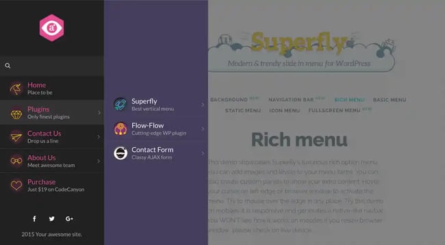 WordPress Mega Menu Example Superfly