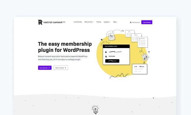best membership plugin wordpress: restrict content pro