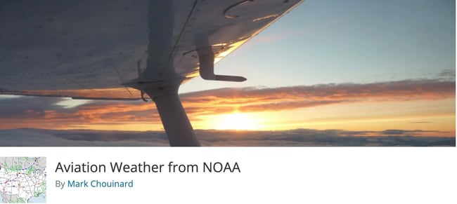 wp weather widgets: aviation weather from NOAA
