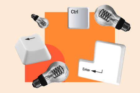 Best WYSIWYG Markdown Editors: image shows keyboard keys, and lightbulb 