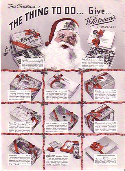 Peter's Milk Chocolate Candy Santa Claus Christmas Vintage Magazine Print Ad