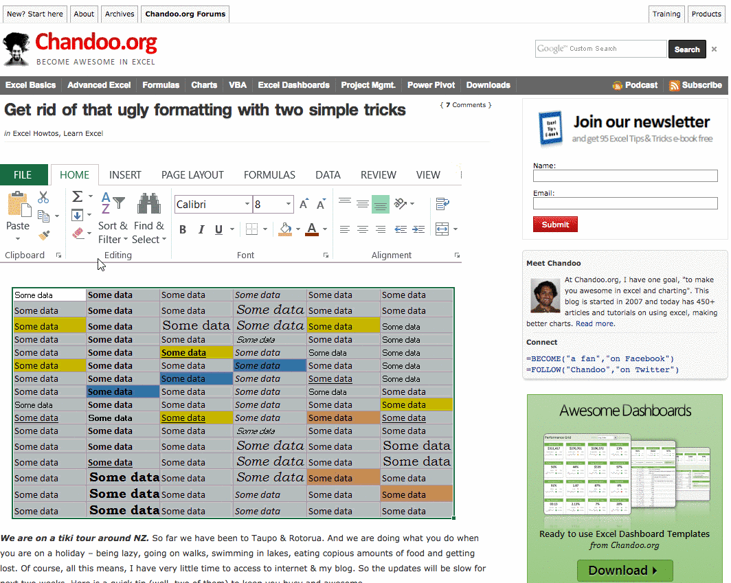 Awesome Excel Charts