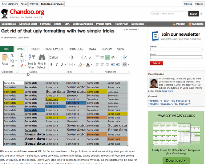 Excel training by Chandoo