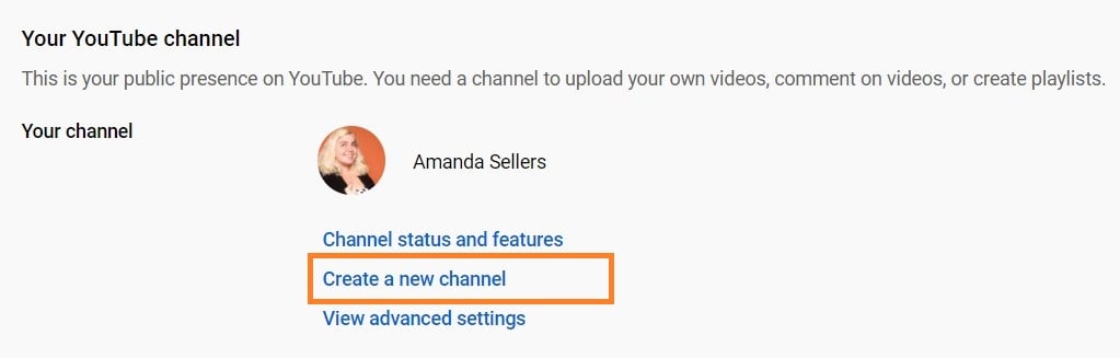 how to set up a youtube channel.