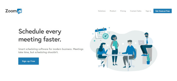 zoom.ai appointment scheduling software homepage
