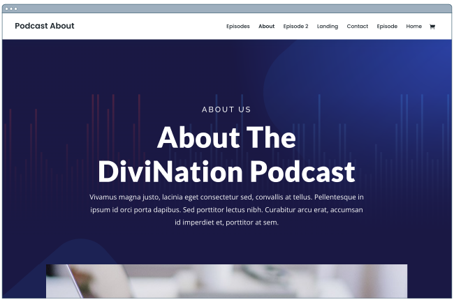 one page website template: divi