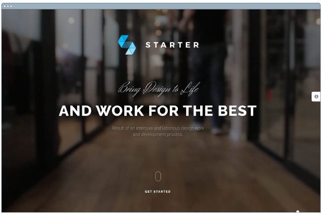 one page website template: starter