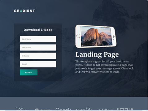 20 Free Professionally Designed Landing Page Templates