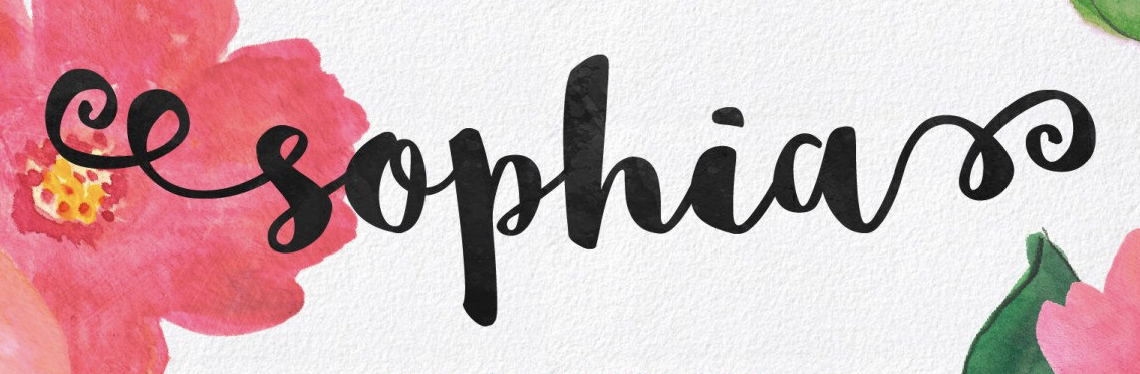 Charming, feminine calligraphy font called Sophia