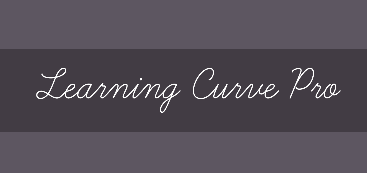 Simple calligraphy font called Learning Curve Pro