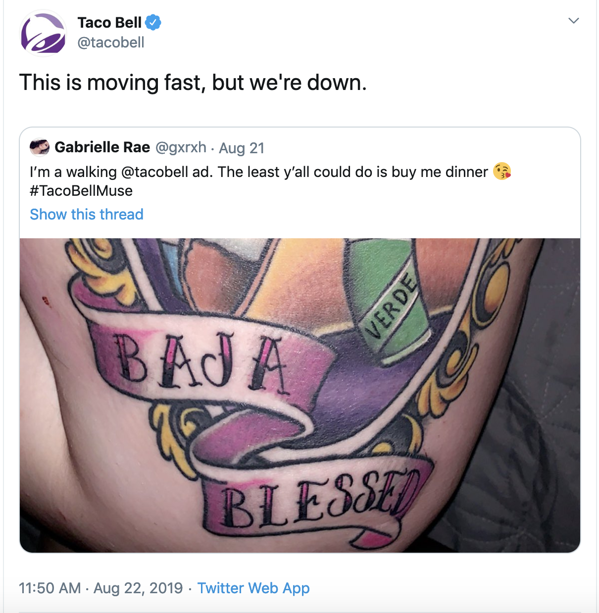 Taco Bell uses humor to delight customers on Twitter.