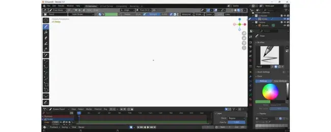 blender design software 2D editor