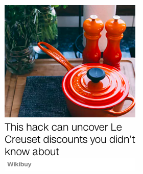 Wikibuy clickbait ad