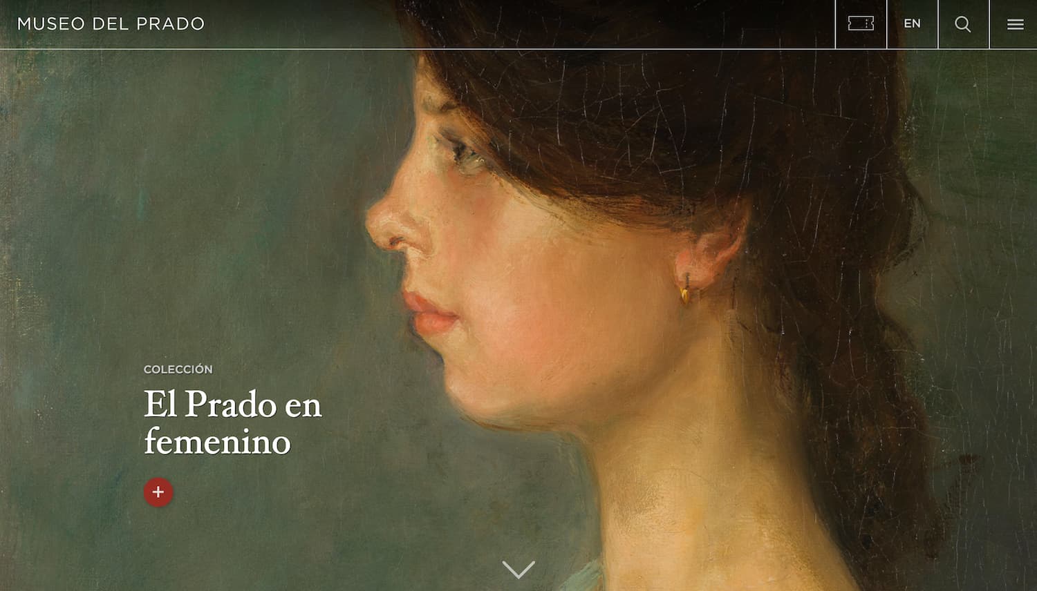 homepage for the museum website museo del prado